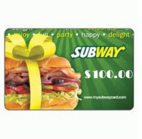 $100 Subway Gift Card